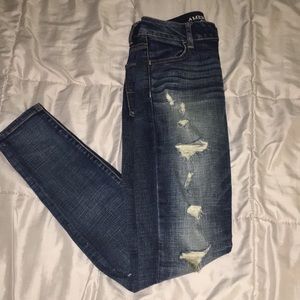 American Eagle high waisted ripped jeans